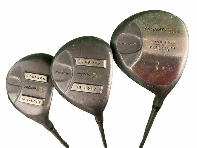 Bridgestone Precept EX Senior Wood Set 1W, 3W, 5W Men's RH A-Flex Graphite Nice