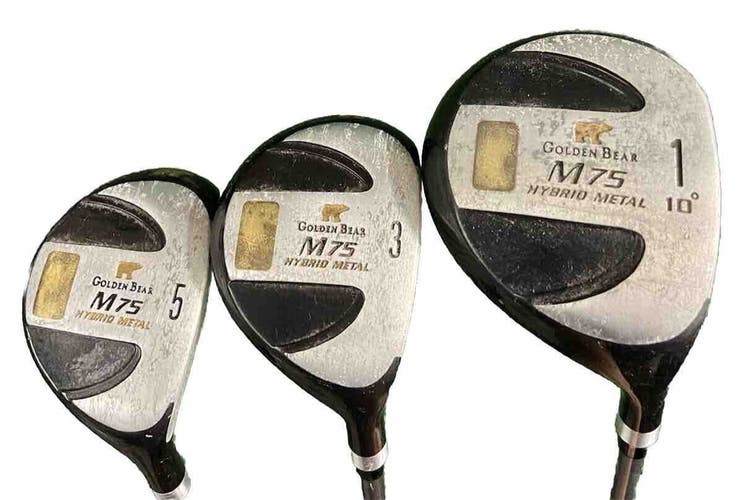 Golden Bear M75 Wood Set 1W, 3W, 5W Men's RH Regular Flex Graphite Good Grips