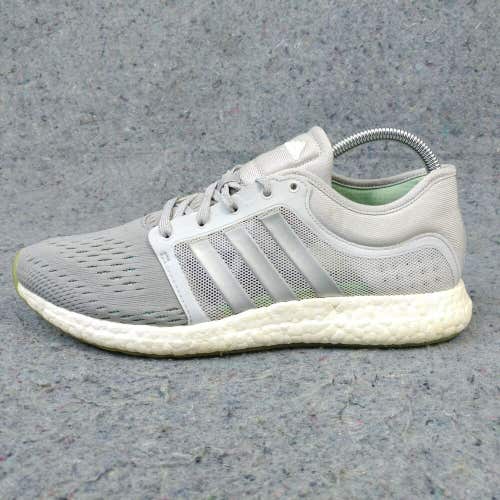 Adidas Boost Womens 9 Running Shoes Gray Knit Low Top Sneakers B25279