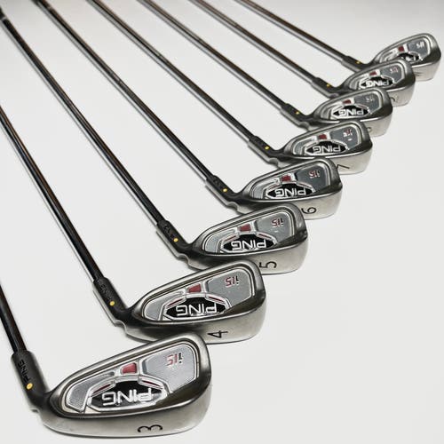 Ping i15 Yellow Dot Iron Set 3-9, PW Right Handed Stiff Flex Steel Shafts