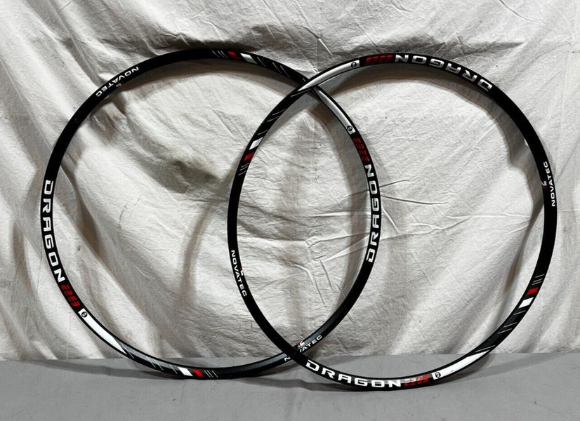 (2) Novatec Dragon 32-Hole Black Aluminum 29er Mountain Bike Rims Fast Shipping