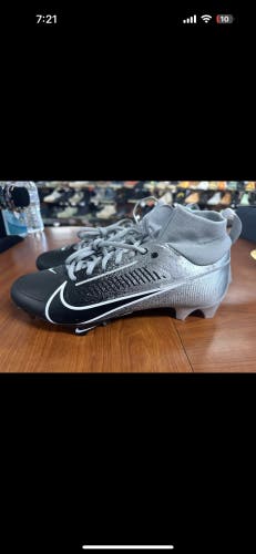 Nike Vapor Edge 360 Pro 2 Black Grey Silver Football Cleat Men's Size 9