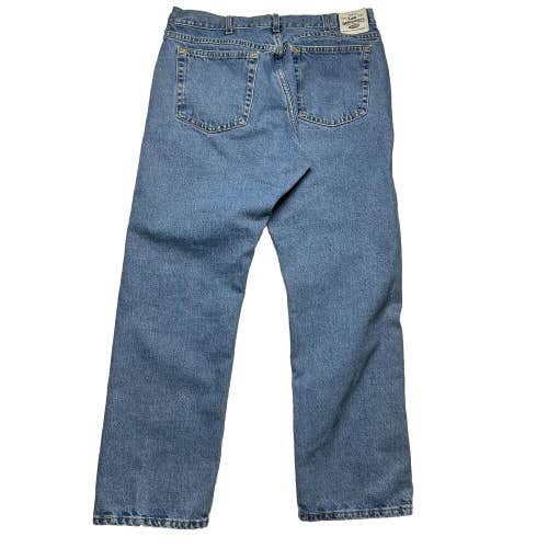 Lee Dungaree Denim Blue Jeans Relaxed Fit Straight Leg Light Wash Men's 34x30