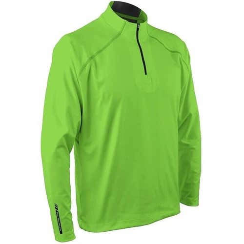Sun Mountain Men's Second Layer Pullover 1/4 Zip Jacket - Envy Green - Medium