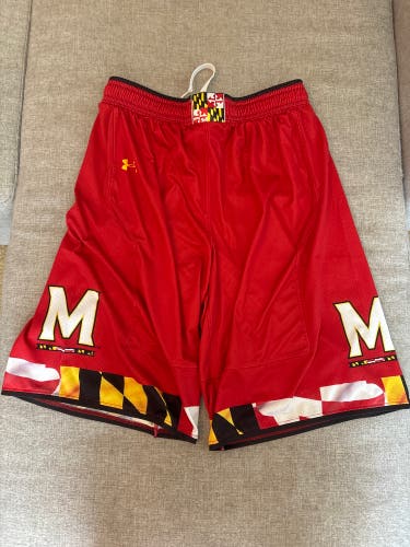 University Of Maryland Red Basketball Shorts - Size Small