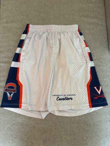 University Of Virginia White Lacrosse Shorts - Size Small
