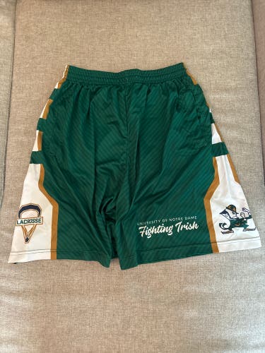 University Of Notre Dame Green Lacrosse Shorts - Size Small