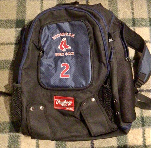 Nice Rawlings baseball backpack Michigan Red Sox