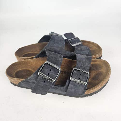 Birkenstock Arizona Black Leather Sandals Women's Size: 37 / 6 Shoe Buckle