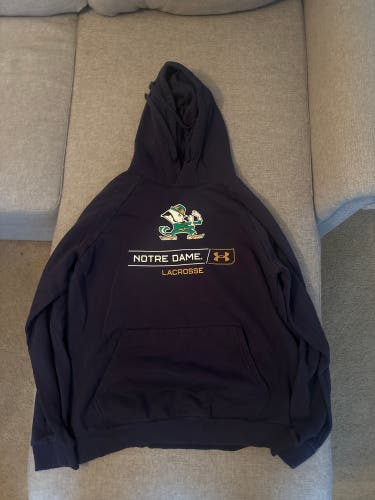 University Of Notre Dame Blue Lacrosse Sweatshirt - Size Medium