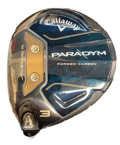 Callaway Paradym Forged Carbon 3 Wood 15* Left-Handed Head Only W/Screw NICE