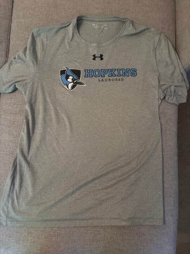 Johns Hopkins University Gray Lacrosse Shirt - Size Large