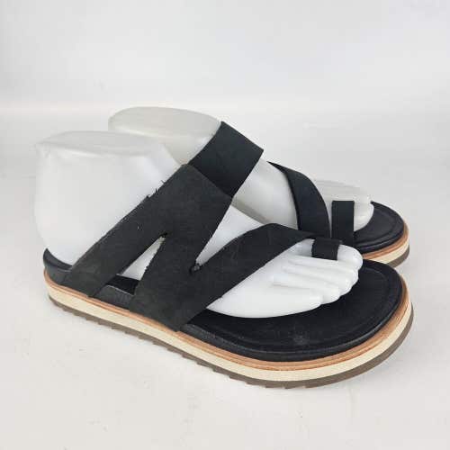 Merrell Juno Wrap Slip On Sandals Women’s Size 8 Black Leather J000574 Wedge
