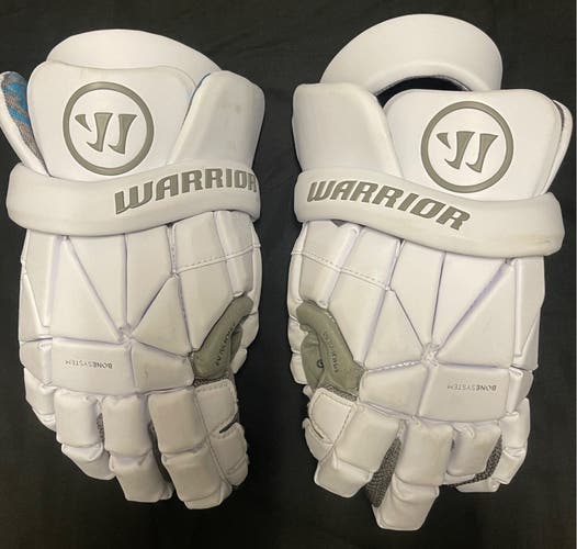 White Warrior Evo Lacrosse Gloves Large
