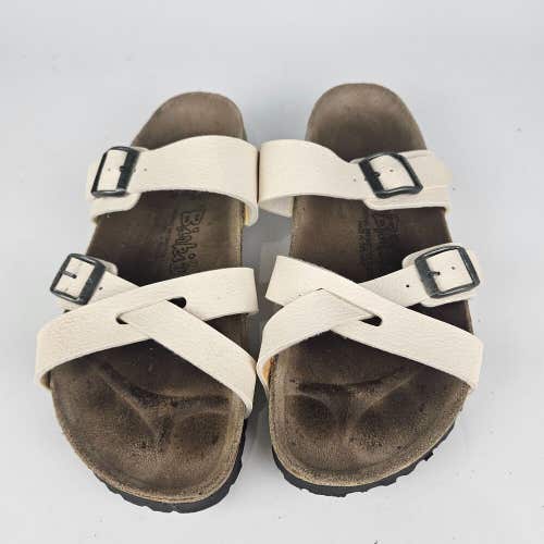Birkenstock Birki's Nepal Ivory Cream Double Straped Slide Sandals Size 39 / 8