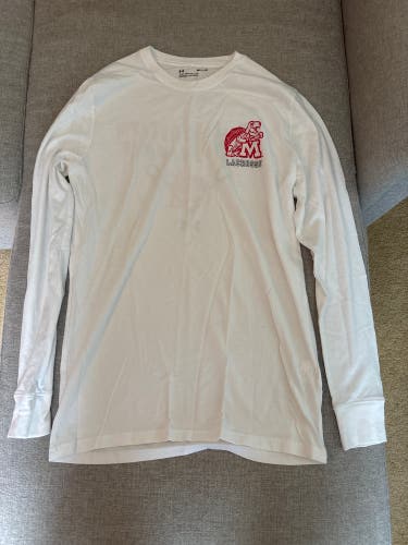 University Of Maryland White Long Sleeve - Size Small