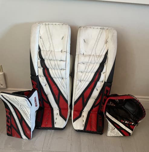 Goalie Pads 34+2 CCM EFLEX 4 + Full Gloves Sr Set CCM Premier 2