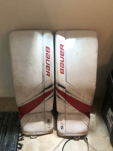 Used 32" Bauer Supreme M5 Pro Goalie Leg Pads Pro Stock