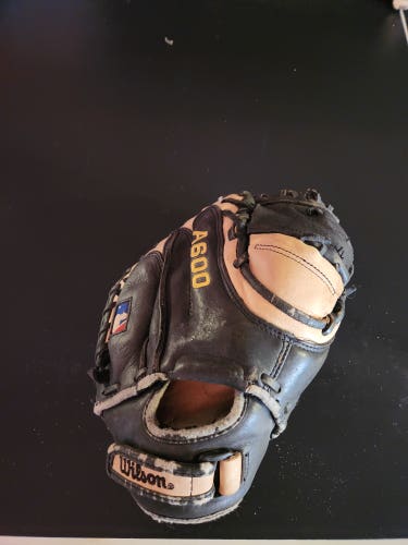 Used Wilson Right Hand Throw Catcher's A600 Baseball Glove 32.5"