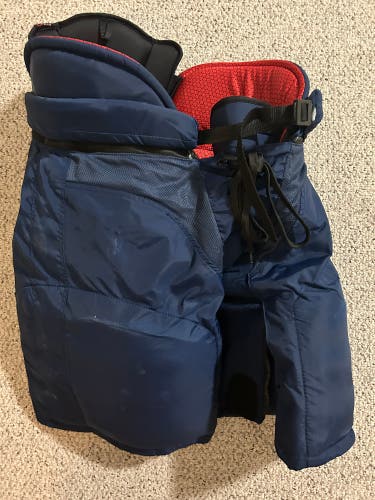 CCM HP45x Navy Blue NHL AHL Pro Stock Hockey Pants Size Large