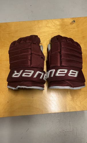 Custom Maroon Bauer Pro Series 14in Gloves