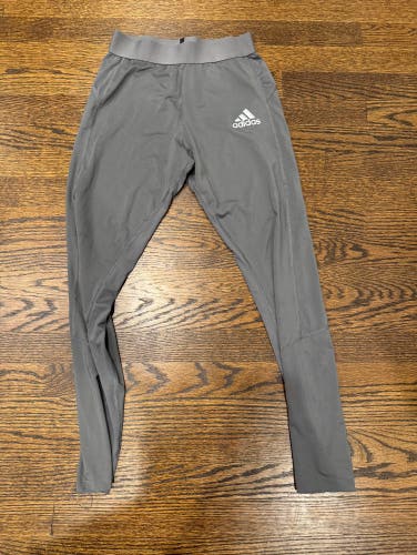 Large Adidas Gray Cold Weather Leggings