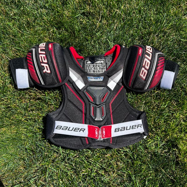 Bauer NSX Shoulder Pads Junior Large Red Black