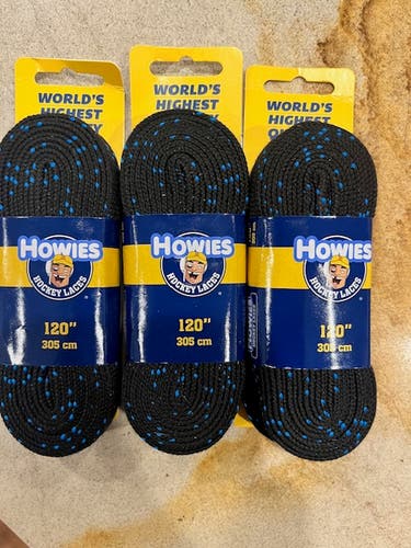 New Howies Hockey Skate Laces 120” 3 pair