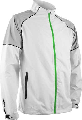 Sun Mountain Men's Headwind All Weather Jacket - White / Gray / Green - Large