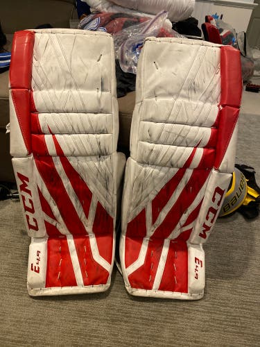 Used  CCM  Extreme Flex E4.9 Goalie Leg Pads