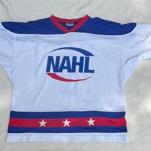 Game worn USHL All Star Jersey with tie down XL