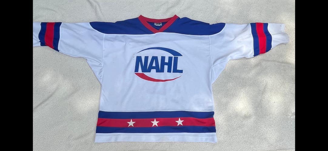 Game worn USHL All Star Jersey with tie down XL