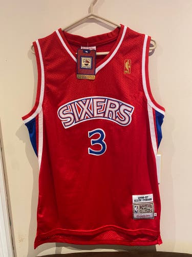 Sixers Allen Iverson Mitchell & Ness Small Jersey