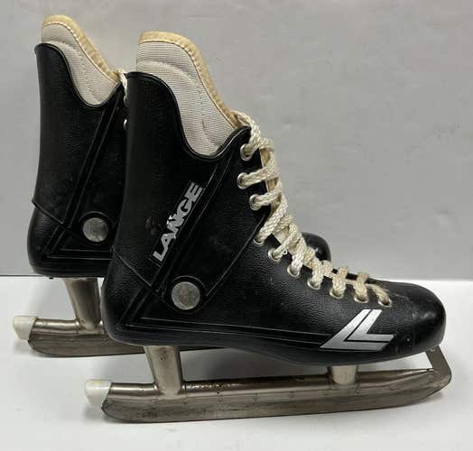 Vintage RARE Lange Hockey Skates size 9 D ice senior SR black Made in Canada sz