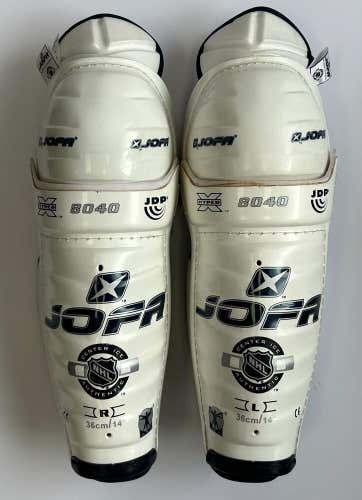 New Vintage Jofa 8040 Hockey Shin Pads size 14" Senior JDP SR guards NHL