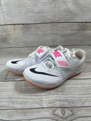 Nike High Jump Elite Track Cleats White Mens Size 10 806561-102