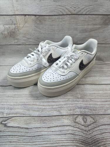 Nike Court Vision AltaSneaker Shoes DO2791 100 White Leopard s 9.5