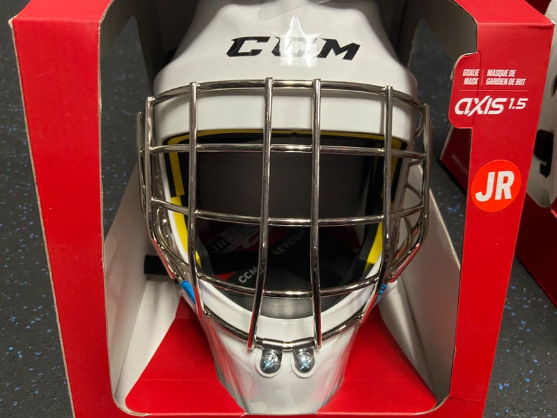 CCM Axis 1.5 Goal Helmet Junior White