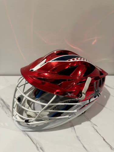 Red Chrome Team Issued Richmond Lacrosse Helmet - Used Cascade XRS