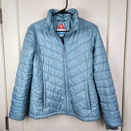 Columbia Omni-Heat Women's Size: M Blue Puffer Jacket Coat Insulated Winter
