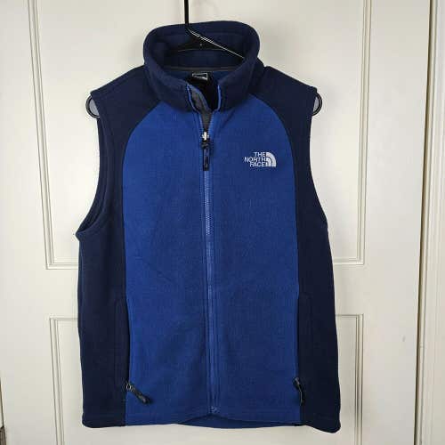 The North Face Vest Mens Size: S Fleece Blue Full Zip Lined Outdoor Hiking