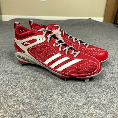 Adidas Mens Baseball Cleat 15 Red Gray AST TR Howard Mid Metal Softball Sport