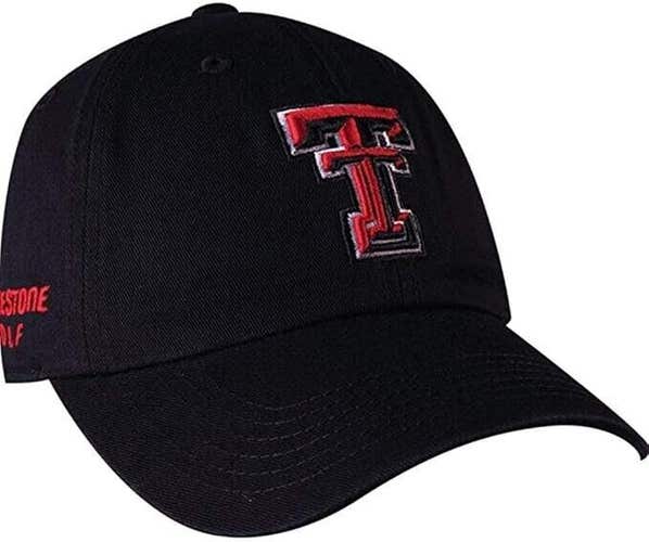 Bridgestone Golf Adult Collegiate Texas Tech 9UTT OSFA Black Adjustable Hat New