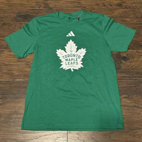 Toronto Maple Leafs NHL Adidas Team Fresh Short Sleeve Green Tee Shirt Sz Medium