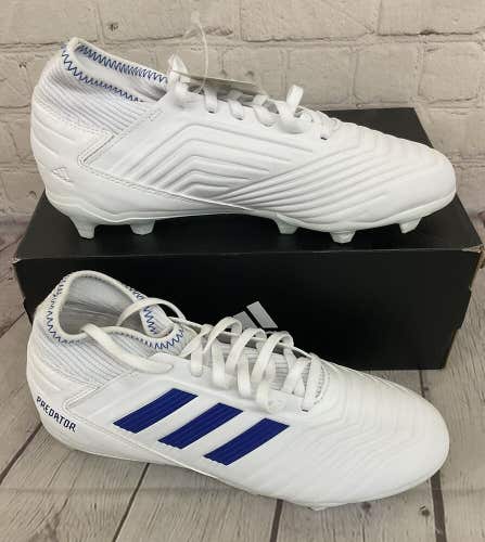 Adidas CM8535 Predator 19.3 FG J Youth Soccer Cleats Future White Blue US 5.5