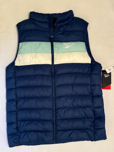 NEW W/TAGS Reebok Outerwear Puffer Vest Men's L Northern Light Colorway