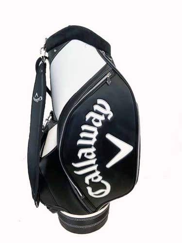 Callaway Staff Bag (6-way top, Black/White) MD4 Logo Golf Bag