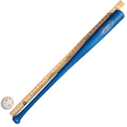 Blitzball Blue Plastic Baseball - Practice Bat 33" Length With Small Wiffle Ball