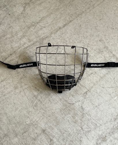 Used XS Bauer Profile III Facemask Full Cage Works on Youth and Junior Helmets