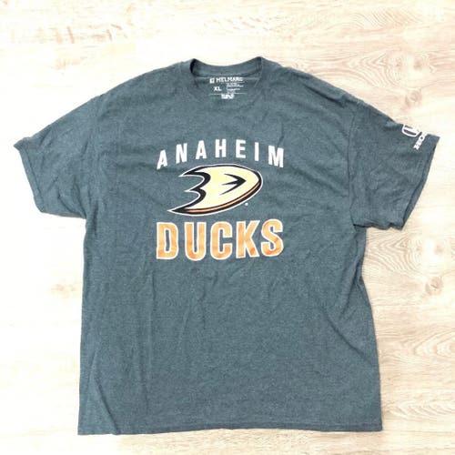 New Anaheim Ducks NHL Ice Hockey Honda Tee Shirt Grey XL